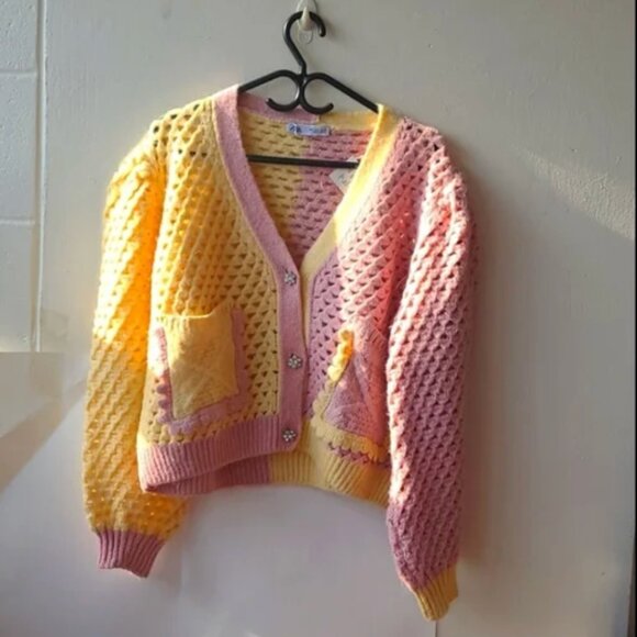 BNWT Assymetric Zara Knit Cardigan - Size Large - Picture 8 of 8